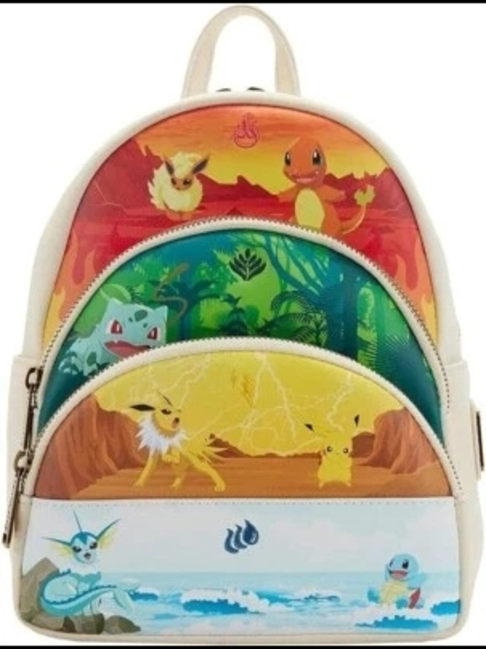 Loungefly Pokémon Elements Triple Pocket Mini Backpack Brand New